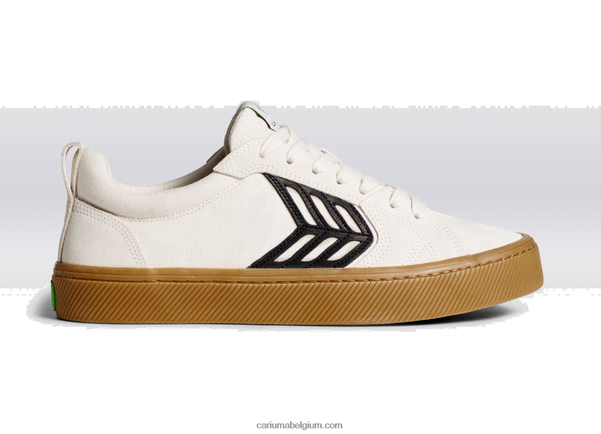 Heren Cariuma gebroken witte vintage gom/zwart 6F0Z24127