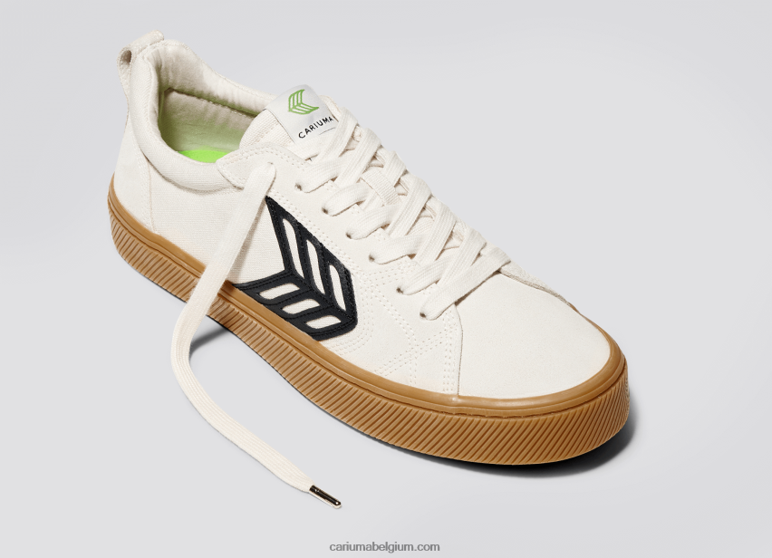 Heren Cariuma rechtervoet(enkele schoen)-off-white vintage gum/zwart 6F0Z24161