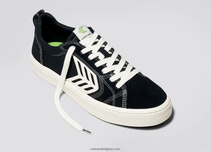 Heren Cariuma rechtervoet(enkele schoen)-zwart contrast/ivoor 6F0Z24156