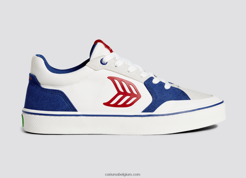 Heren Cariuma blauw & gebroken wit/rood 6F0Z24123