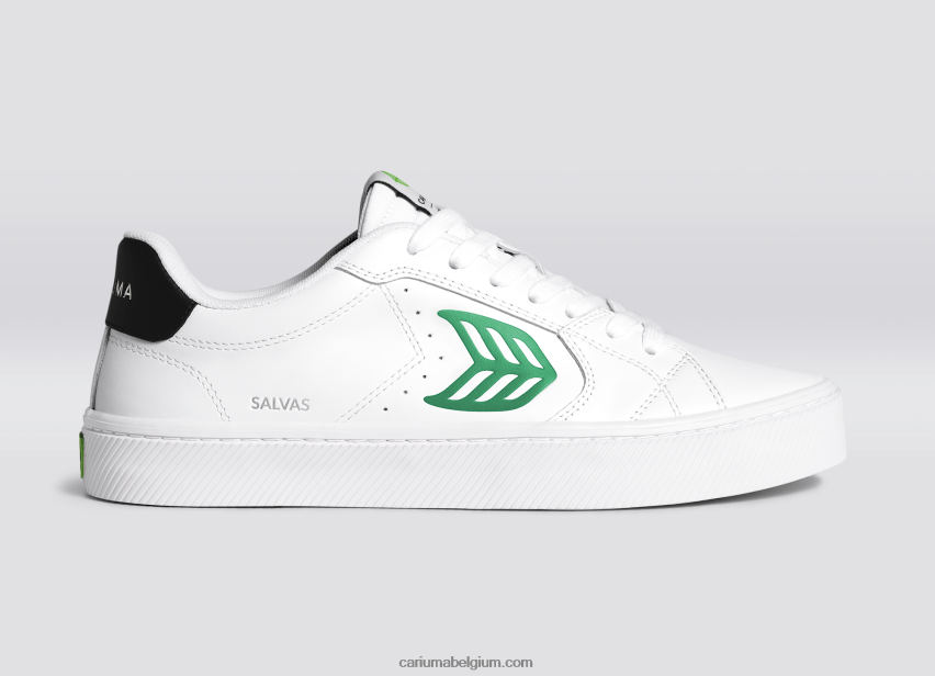 heren_cariuma_wit_lwg_leer_groen_6f0z24101.png Heren Cariuma wit lwg leer/groen 6F0Z24101 - Afbeelding 1
